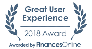 Great User Experience award by finances online