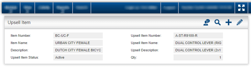 screenshot of upsell feature view in Kechie ERP