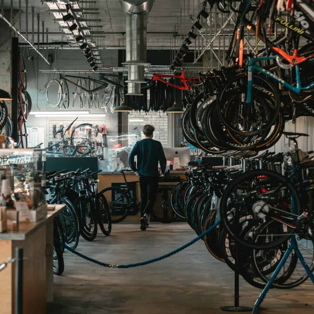 bicycle company using inventory management software to track parts