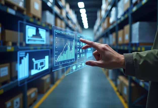 Analytics dashboard representing inventory demand optimization