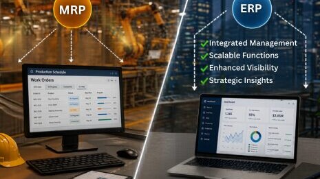 ERP vs MRP features side by side